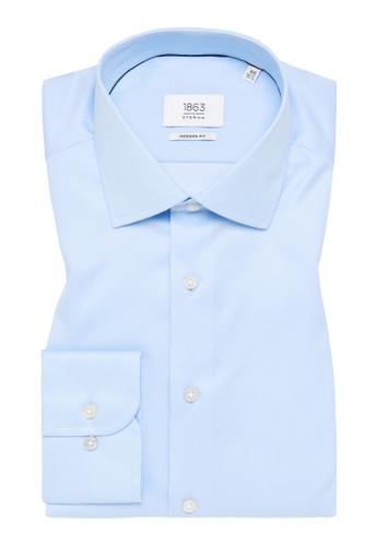Luxury Shirt Twill Langarm 46/Langarm - 65cm MODERN FIT - Hellblau
