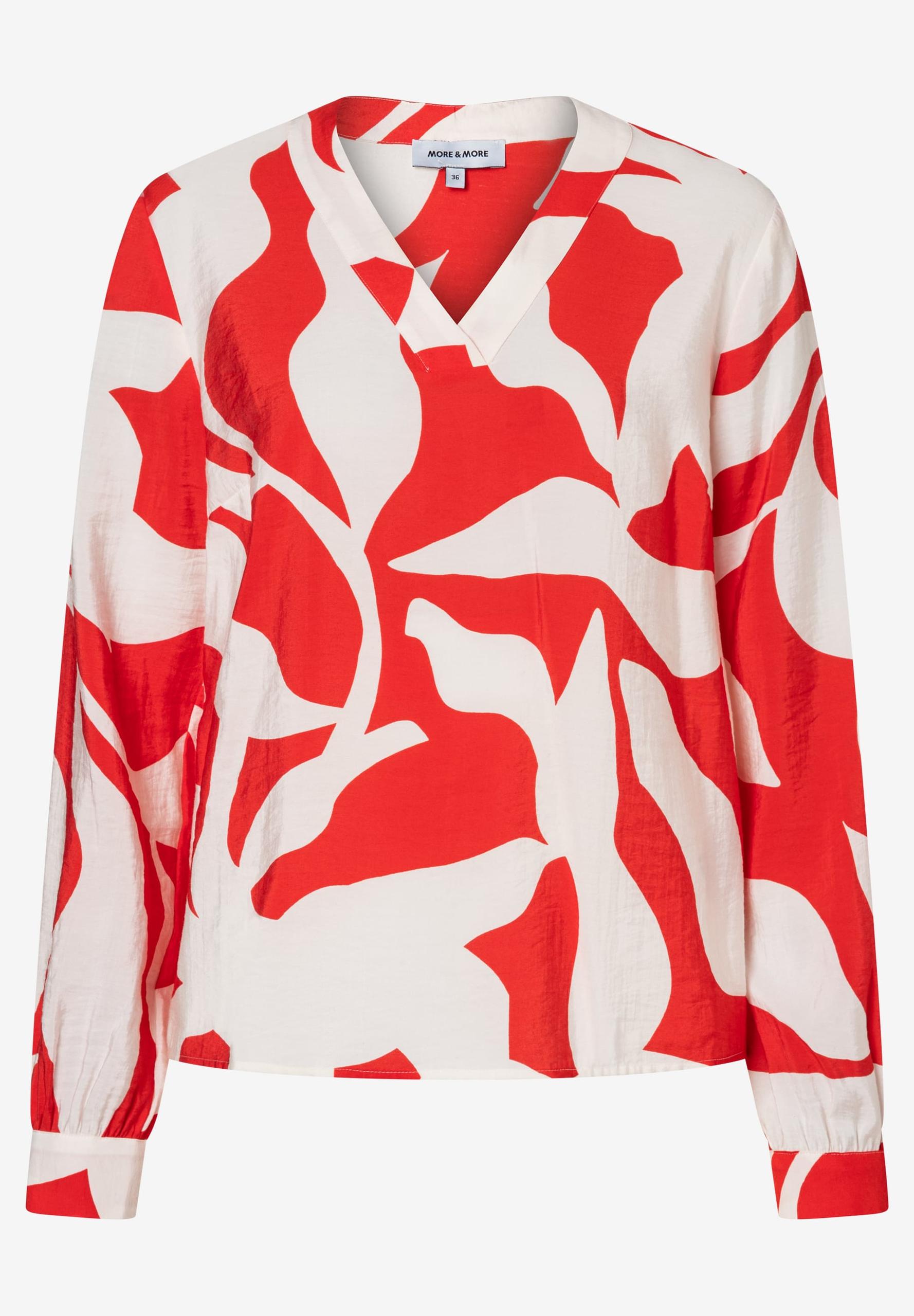 Printbluse 44 - Rot