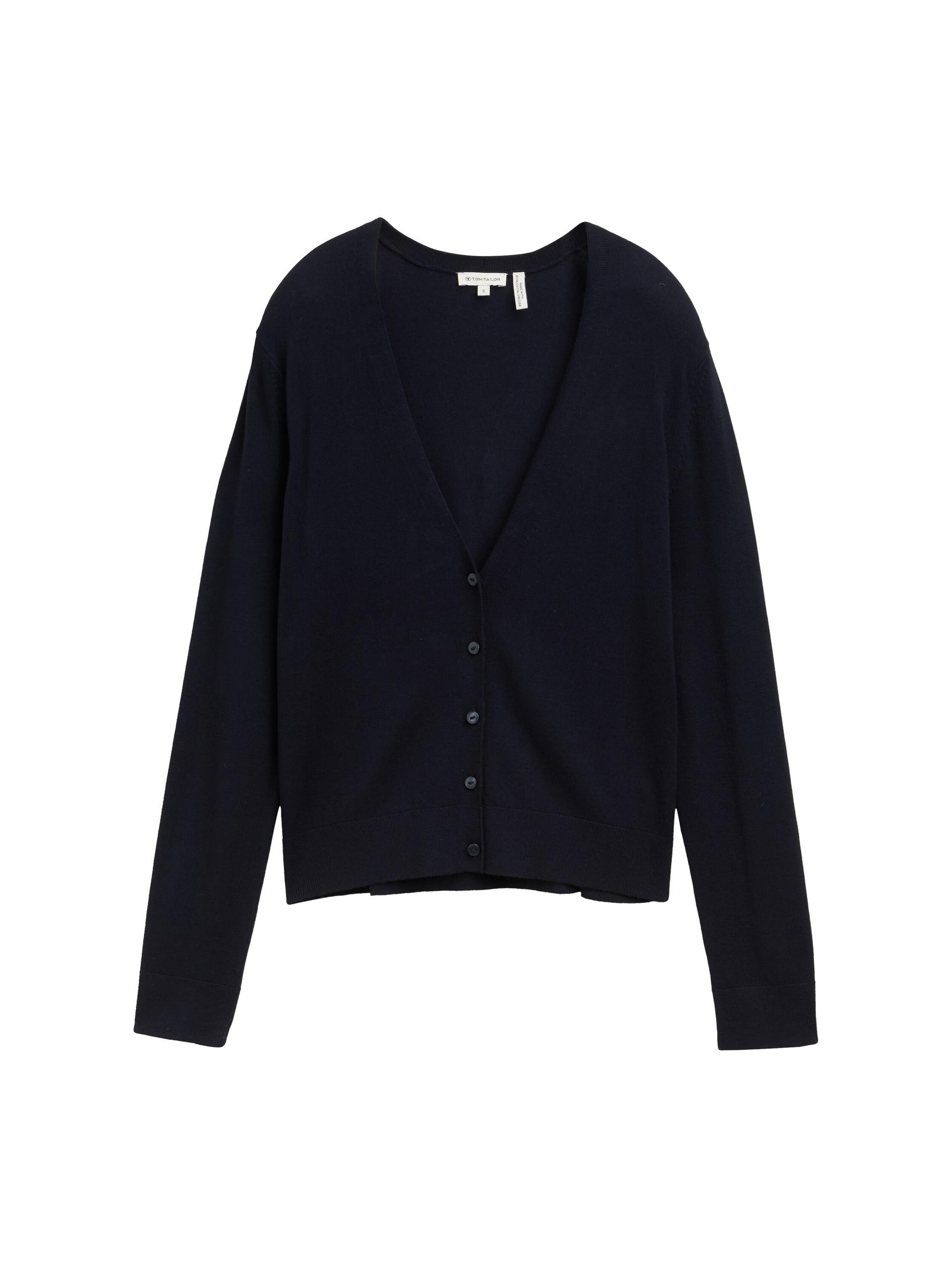 Cardigan mit V-Ausschnitt L Regular Fit - Sky Captain Blue
