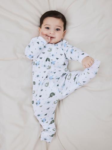 NBMNIGHTSUIT 2P ZIP FF ELEPHANT NOOS Blau 74