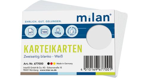 Karteikarten weiß, Ausführung: blanko , DIN A7 Notizbücher