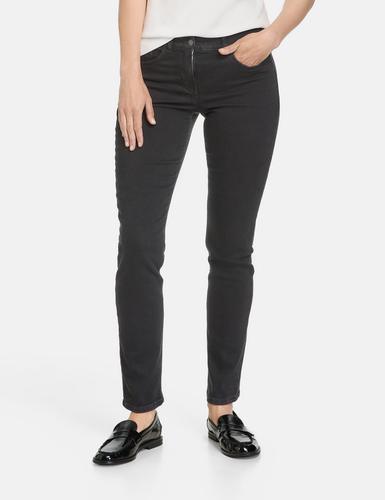 5-Pocket Jeans SOL꞉INE BEST4ME Slim Fit Kurzgröße 38S Slim Fit - Black Black Denim