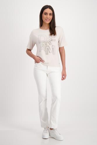 T-Shirt mit Schrift 36 - Warm Sand