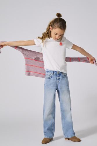 KOGHAPPY LIFE O-NECK SS TOP JRS Weiß 158/164