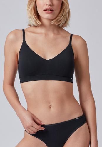 Skiny Damen Soft BH herausnehmbare Pads Cotton Essentials Schwarz 40