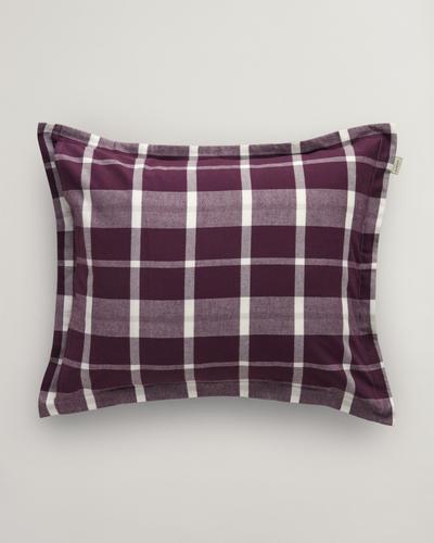 Flanell-Kopfkissenbezug mit Karomuster 80X80 - Deep Plum