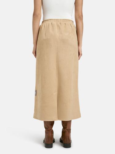 Fake Suede Skirt S - Camel