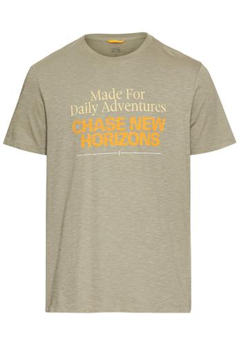 T-Shirt mit Print aus Organic Cotton Grün L