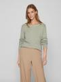 VIRIL O-NECK L/S  KNIT TOP - NOOS L Normal geschnitten - Oil Green