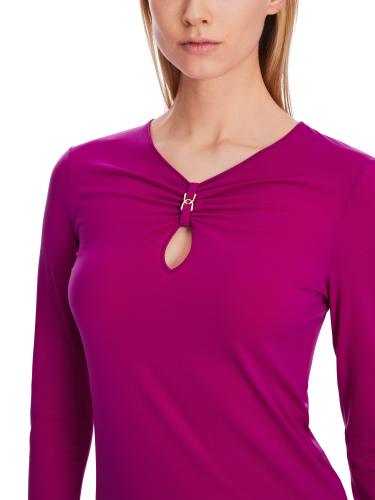 T-Shirt mit gerafftem Dekolleté 40 - Alpine Rose