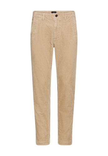 Regular Fit Chino Hose aus Cord 34/30 Regular Fit - Beige