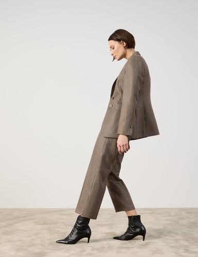 Taillierter Blazer 38 Tailliert - Schwarz Gemustert