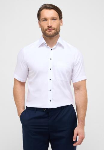 Hemd Hahnentritt Kurzarm 42/Kurzarm COMFORT FIT - Weiß