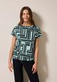 Print-Shirt mit Knopfdetail M - Slate Khaki