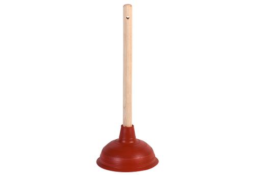 Abflussreiniger 46cm Ø14cm mit Holzstiel