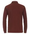 Polo-Shirt Langarm gestreift - Rot / 3XL