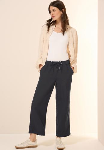 Wide Leg Hose aus Leinenmix XXL/7/8 Hosen - Volcanic Grey