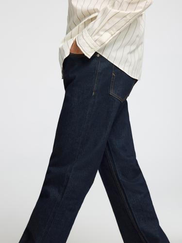 SLH196-STRAIGHT BEN KORI JEANS NOOS 32/30 Gerade geschnitten - Dark Blue Denim
