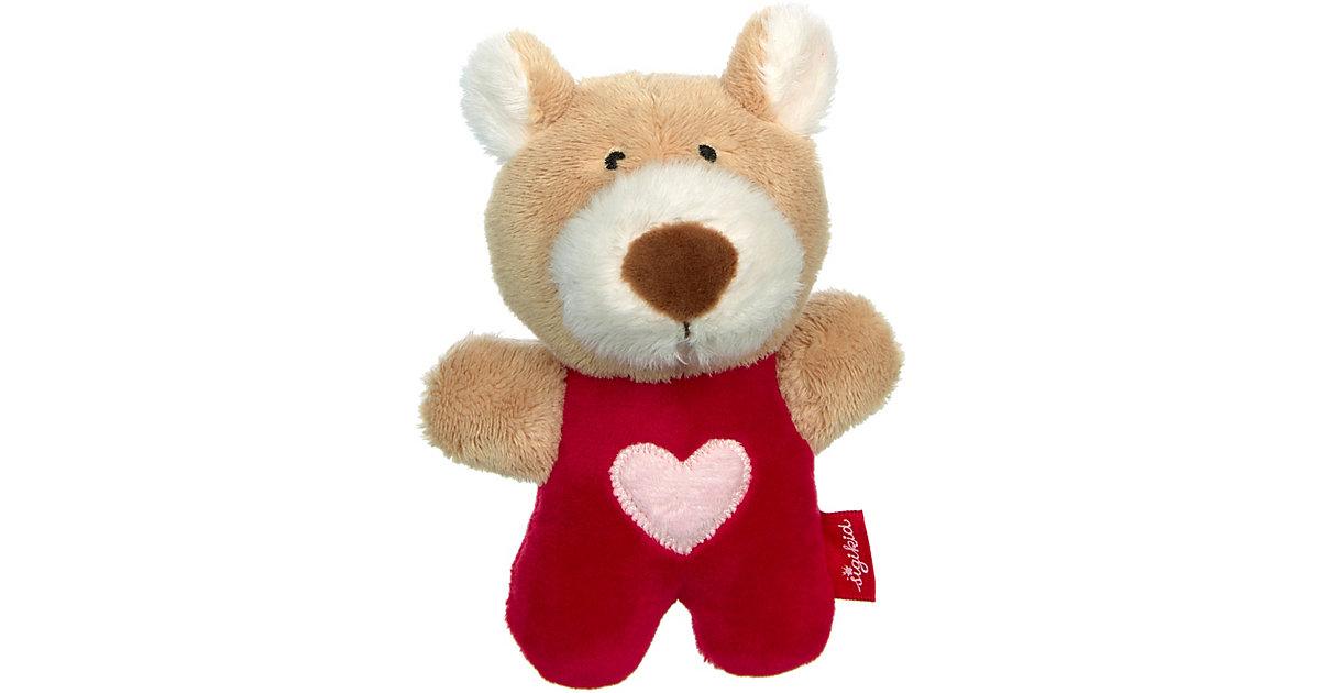 Rassel Bär, Red Stars beige/rot