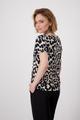 T-Shirt mit Leomuster 44 - Schwarz Gemustert