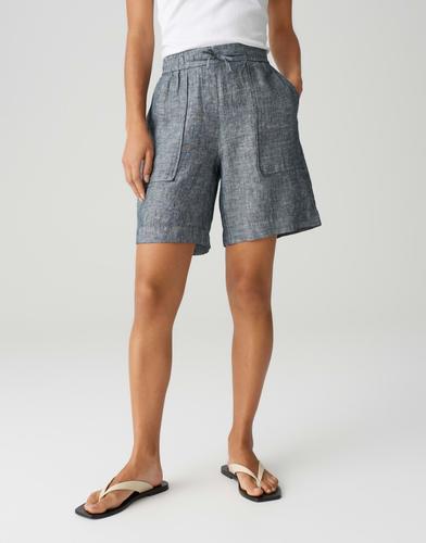 Leinen-Shorts "Melane" - Dunkelblau / 38