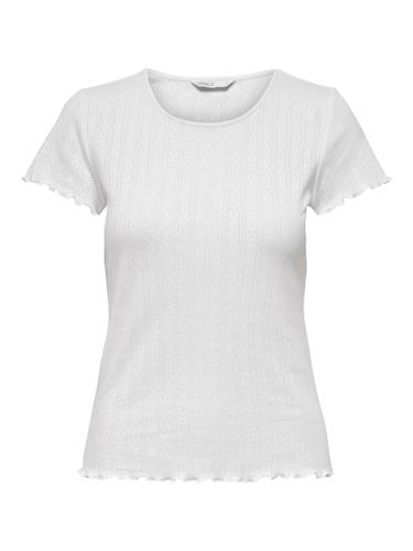 ONLCARLOTTA S/S TOP JRS NOOS XS Enger Schnitt - White