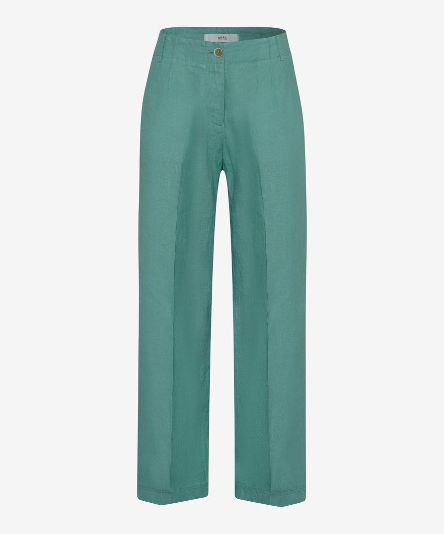 Style Maine S 36 Flatfronthose, Gepflegte Hose, Normale Leibhöhe, Leicht ausgestellte Silhouette - Sage