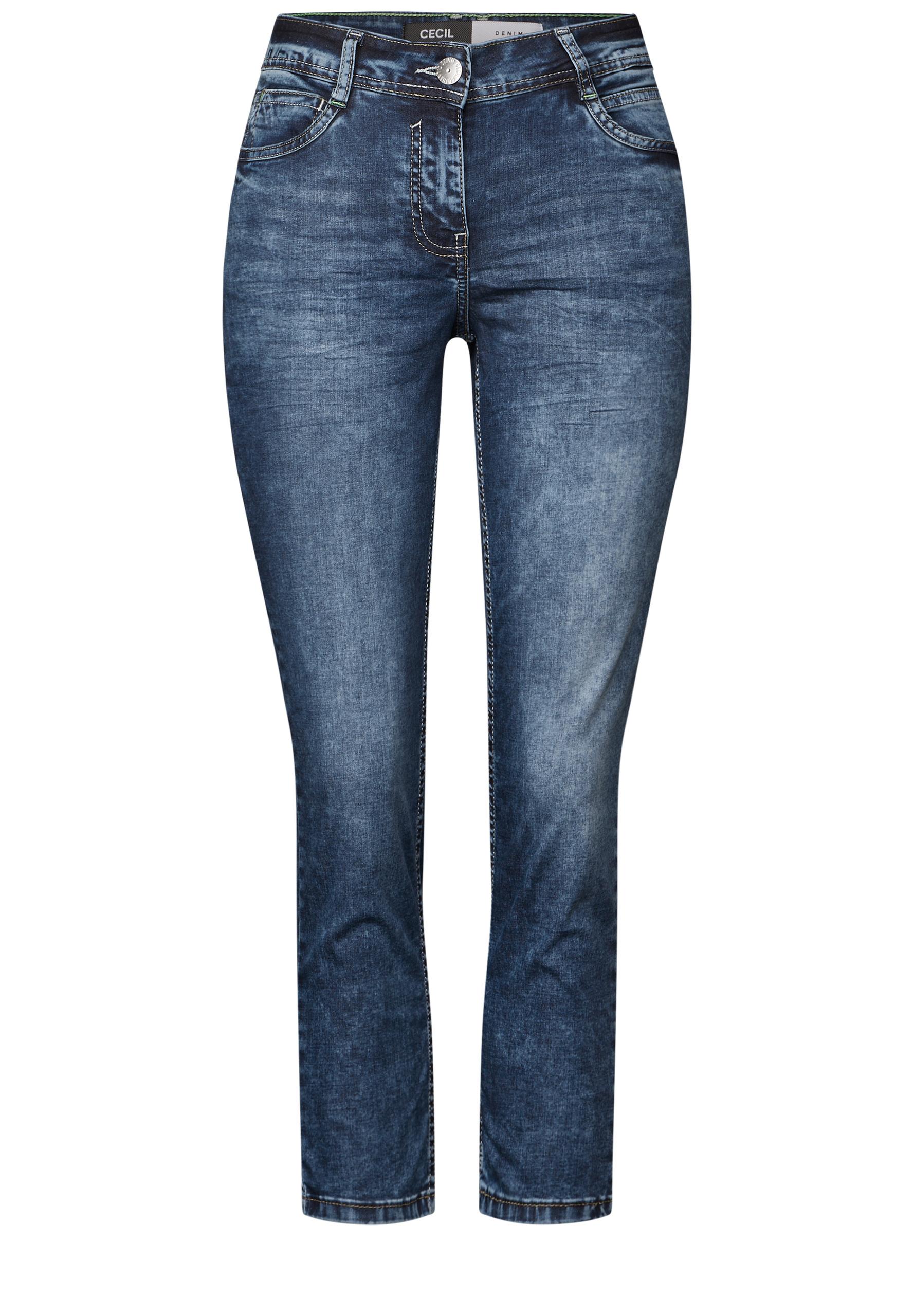 Jeans im Casual Fit 27/7/8 Hosen - Mid Blue Used Wash