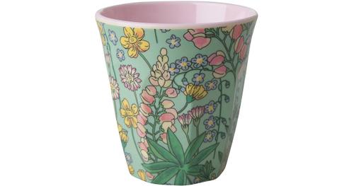 Melamin Trinkbecher "Lupin Two Tone" H9 cm rosa/grün