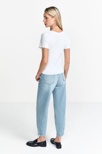 Rib T-Shirt Weiß L