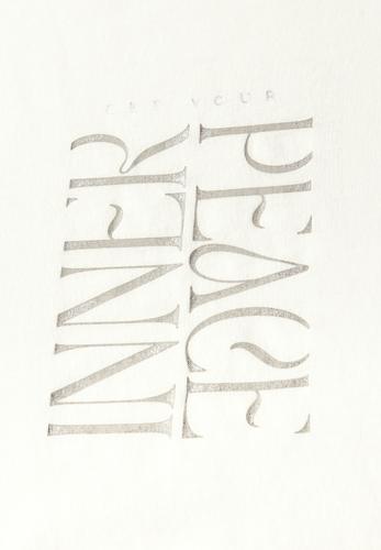 T-Shirt mit Wording Print Weiß 38