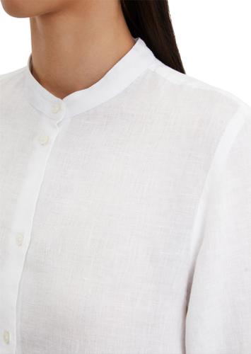 A-Shape-Leinenbluse regular Weiß 34