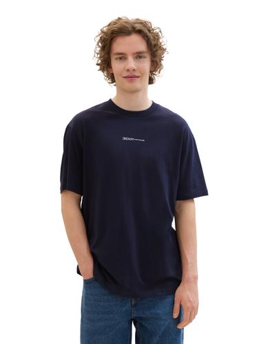 T-Shirt mit Bio-Baumwolle XXL Relaxed Fit - Navy