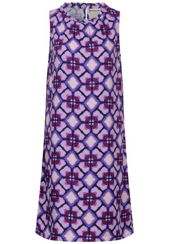 Viskose Print Kleid Violett 36
