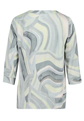 Schlupfbluse 44 Figurumspielend - Mint/Green