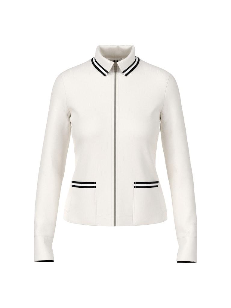 Leichte Jacke aus Baumwoll-Ripp Weiß 40