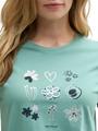 T-Shirt mit Print XL Regular Fit - Bleeched Green