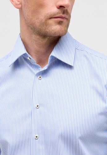 Hemd Satingewebe Langarm 42/Langarm - 65cm MODERN FIT - Himmelblau
