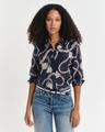 Regular Fit Sailing Print Bluse aus Baumwolle und Seide 38 - Evening Blue
