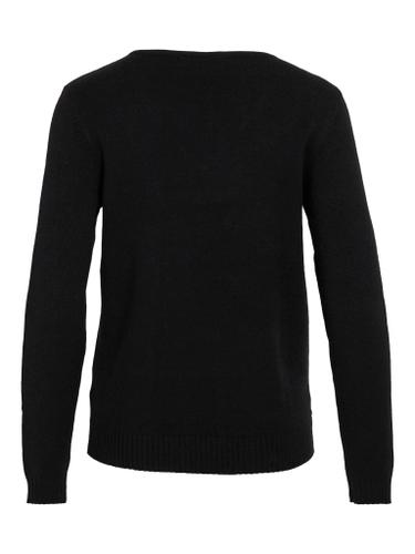 VIRIL V-NECK L/S KNIT TOP - NOOS Schwarz XL