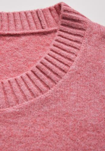 Strickpullover mit Rundhals 36 - Sugar Coral Mel.