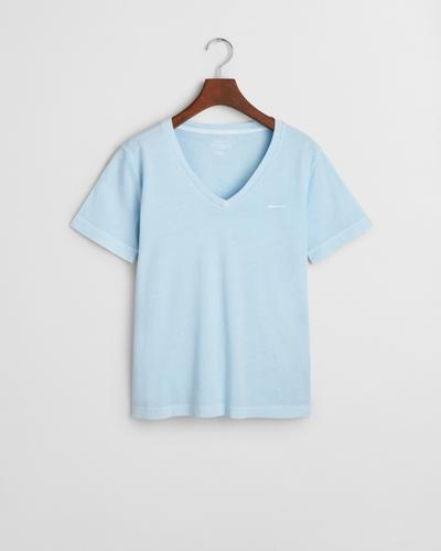 Sunfaded V-Neck T-Shirt S - Fresh Blue