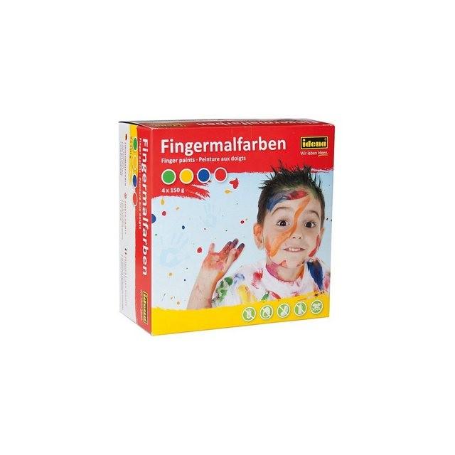 Idena Fingerfarben, 4 x 150 ml