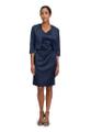 Bolero-Jacke Blau 48
