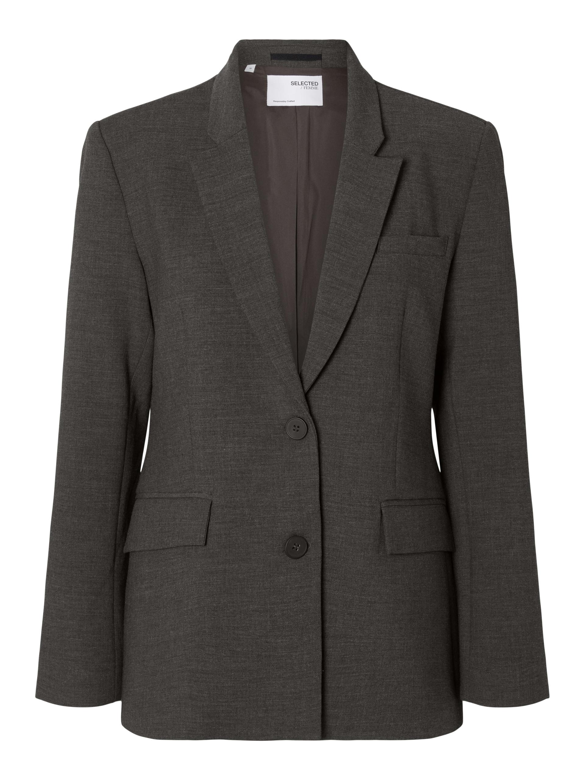 SLFRITA LS CLASSIC BLAZER DGM NOOS 34 Normal geschnitten - Dark Grey Melange