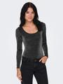 ONLAMERA L/S GLITTER BODY JRS XS - Black