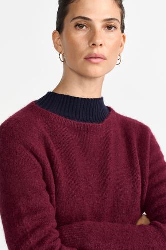 Strickpullover - Bordeaux / L