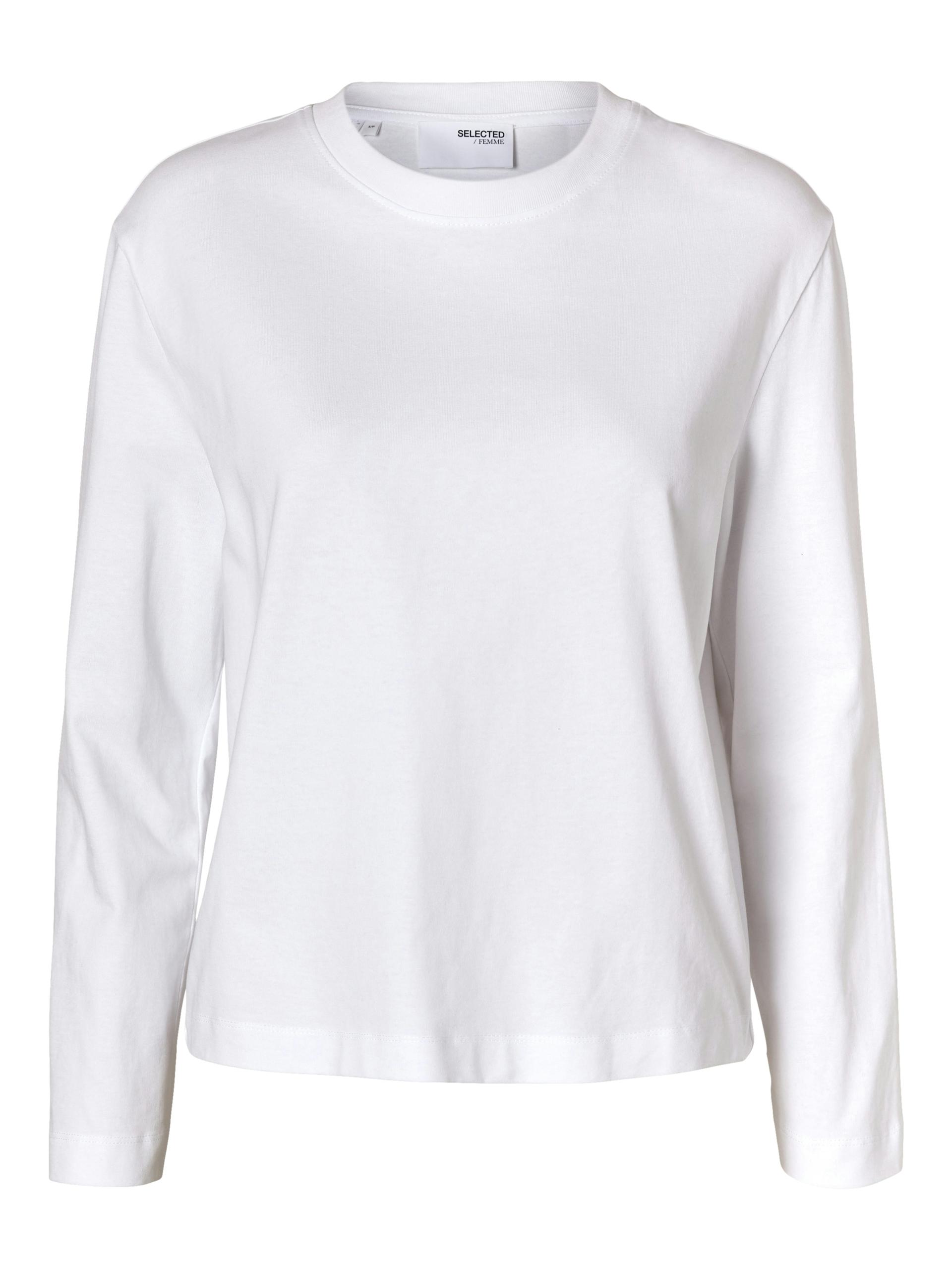 SLFESSENTIAL LS BOXY TEE NOOS L Box Fit - Bright White