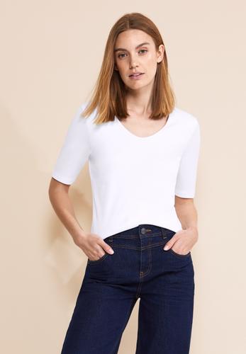 Basic Kurzarmshirt 34 - White