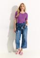 T-Shirt in Unifarbe L - Iced Violet